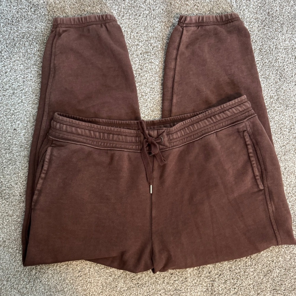 Oversized Terry Loungewear Aerie Jogger Sweatpants XL Brown
